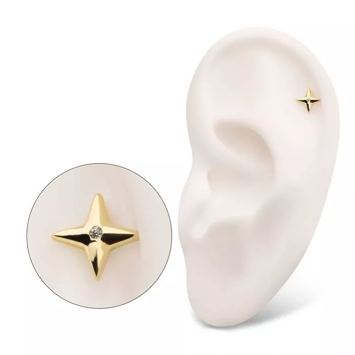 14k Gold Swarovski® Starburst