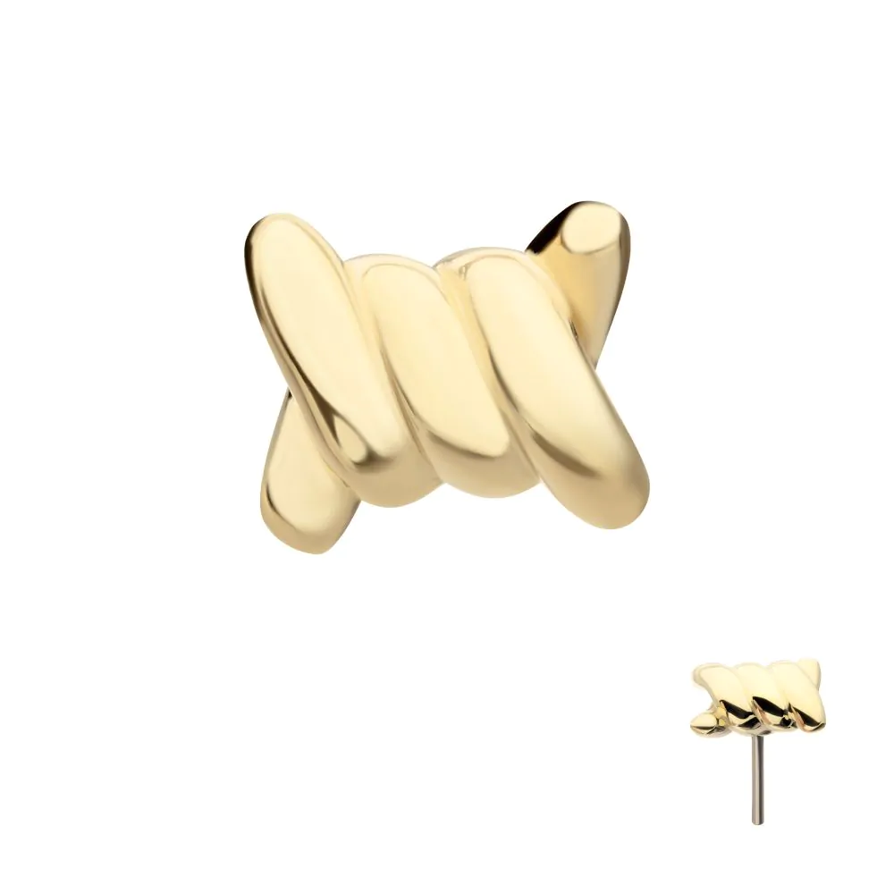 14k Gold Barbed Wire