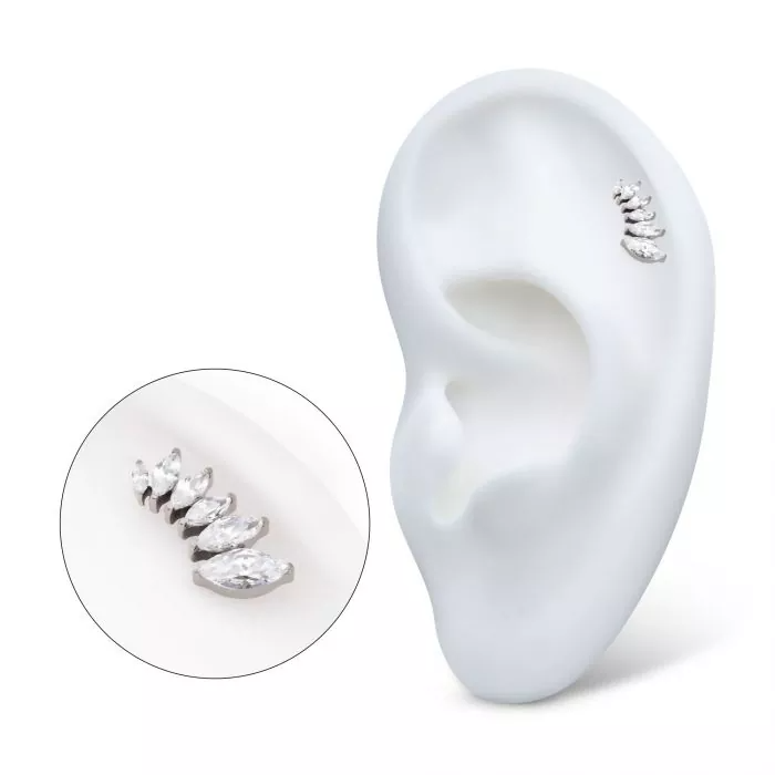 6-Gem Marquise Swarovski® Cluster