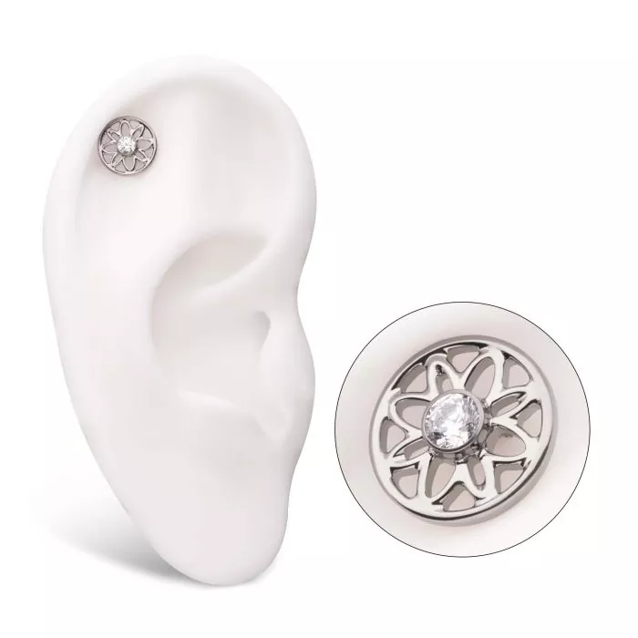 Bezel Set Gem Mandala Top