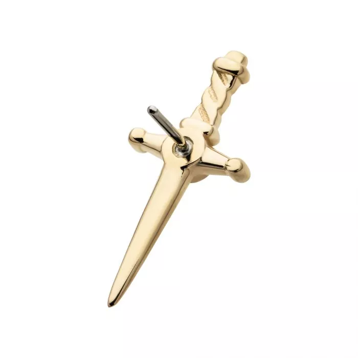 14k Gold & Diamond Center Dagger