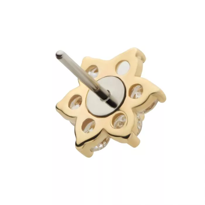 14k Gold & Diamond Flower