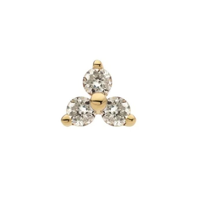 14k Gold & Diamond Trinity