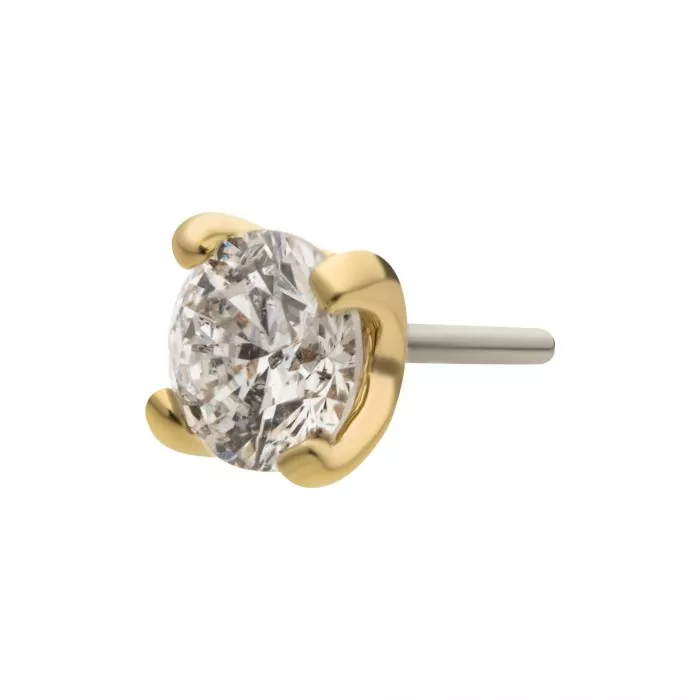 14k Gold Prong-Set Diamond