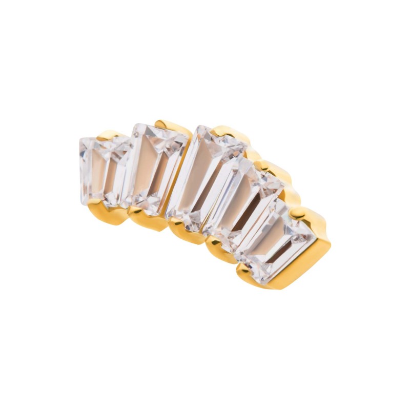 5-Gem Baguette Swarovski® Cluster