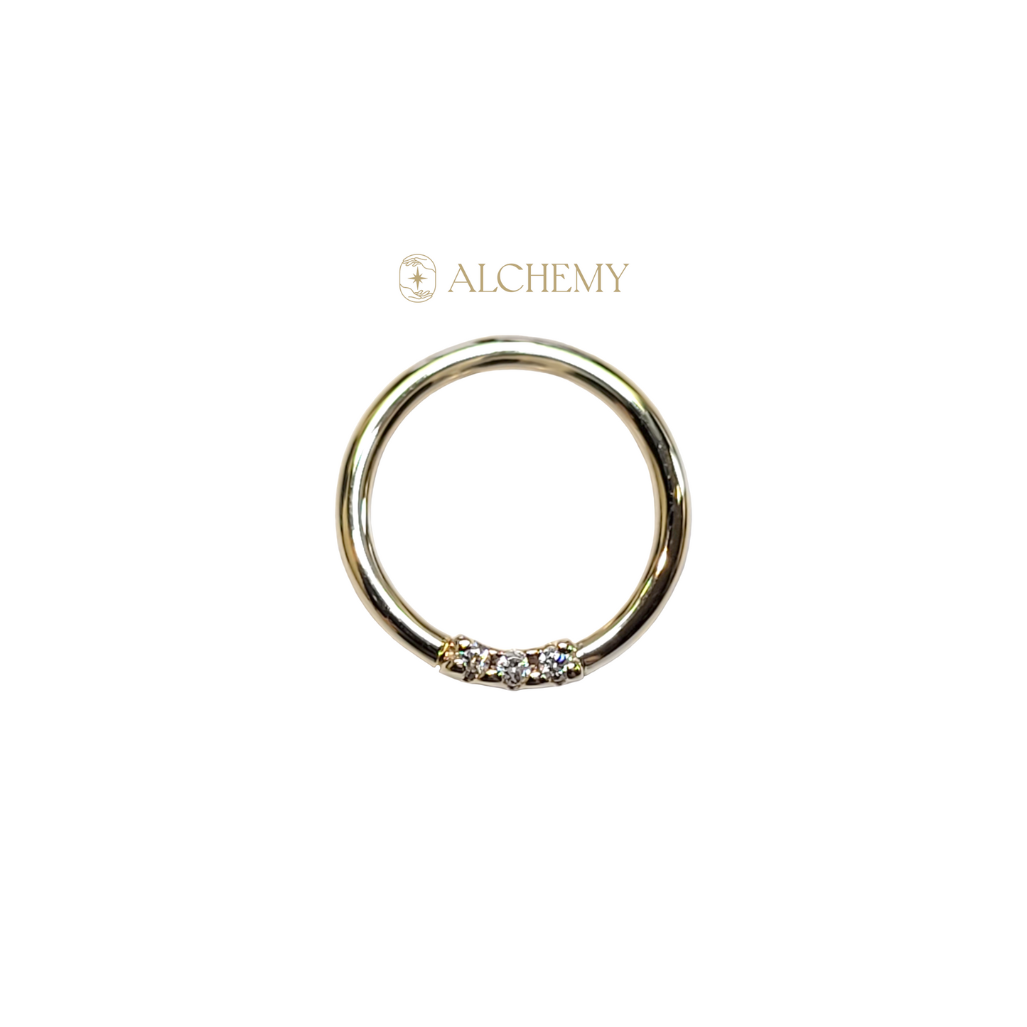3-Gem Seam Ring