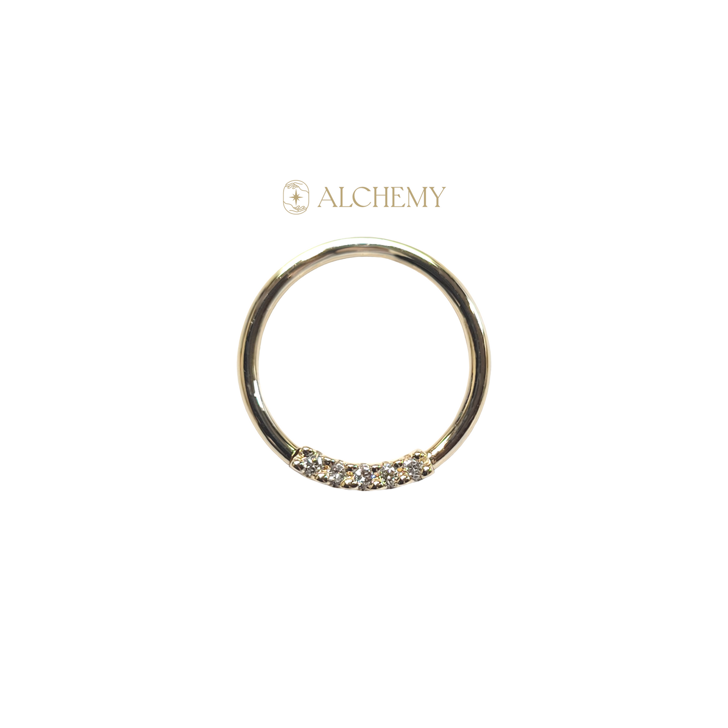 5-Gem Seam Ring