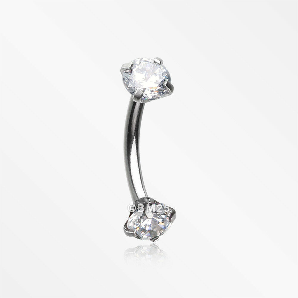 Curved Barbell w/ Gems