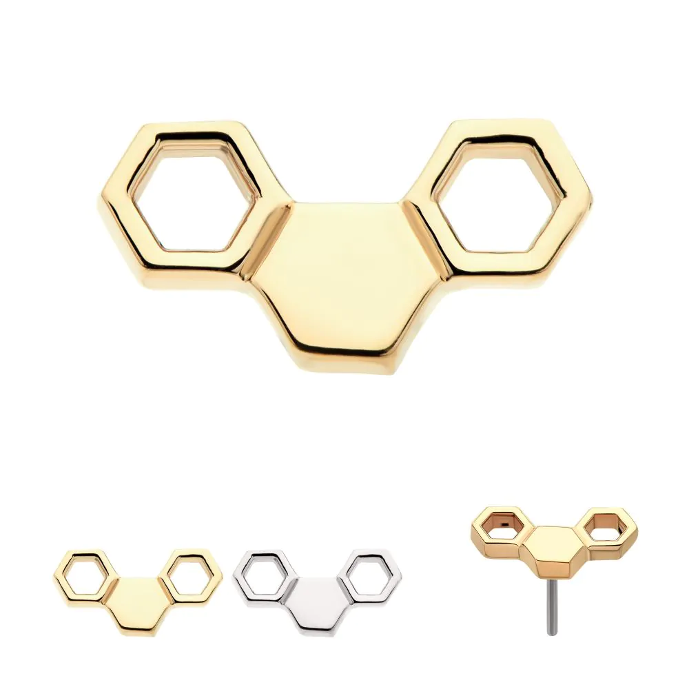 14k Gold Honeycomb