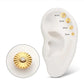 24k Gold Corrugated Disk w/ Bezel Gem