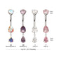 Double Dangle Teardrop Navel Barbell