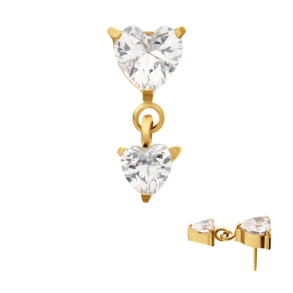 Double Heart Dangle