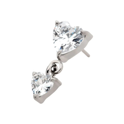 Double Heart Dangle