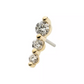 14k Gold Vertical Diamond Cluster