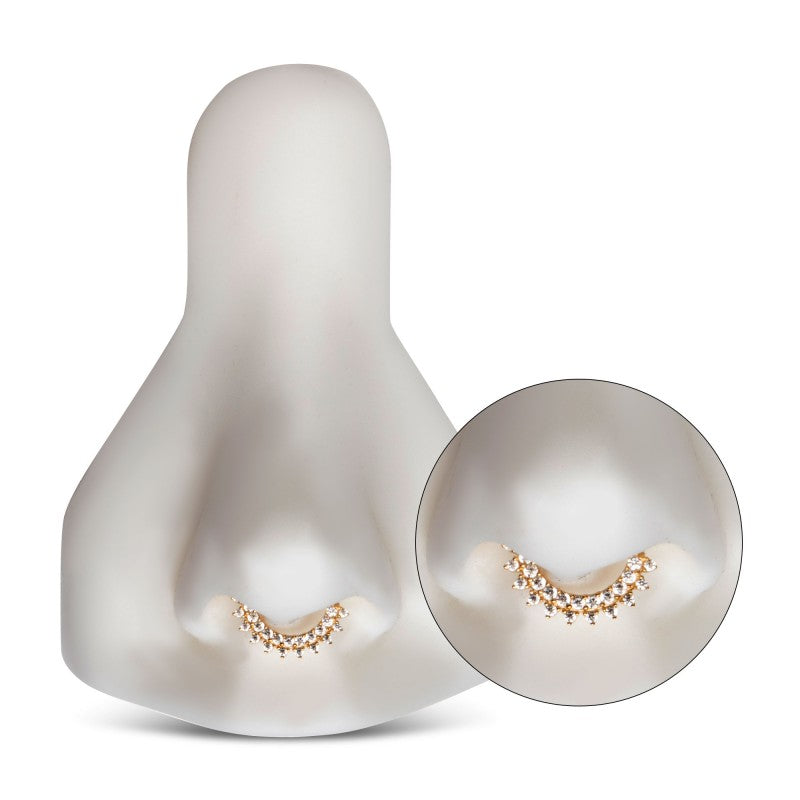 14k Gold Double Row Swarovski® Clicker