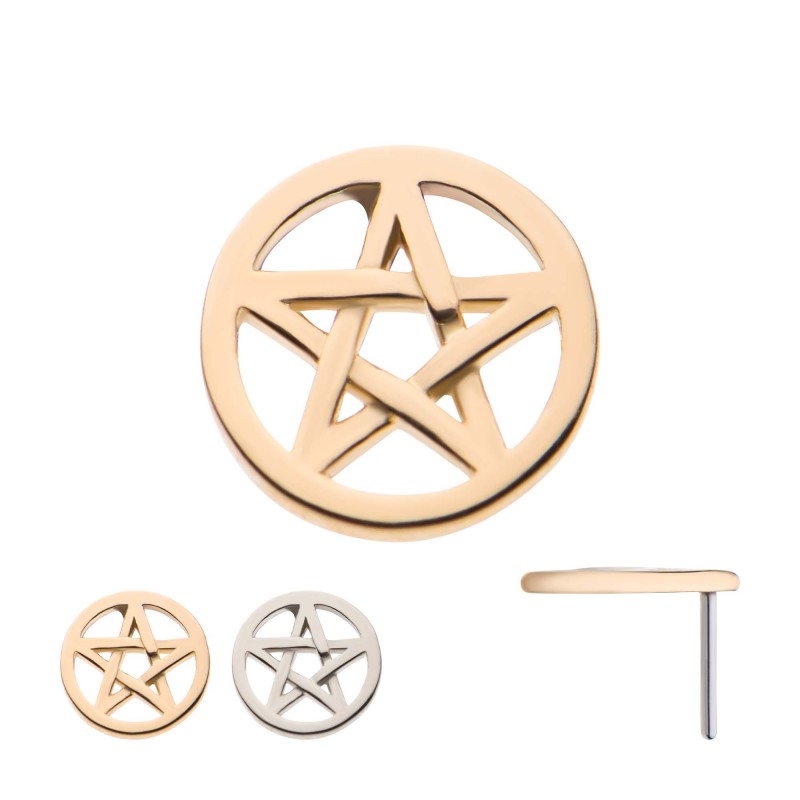 Perfect Image | Tattoos & Piercings | Body Jewelry | 14k Gold Pentacle ...