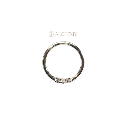 3-Gem Seam Ring