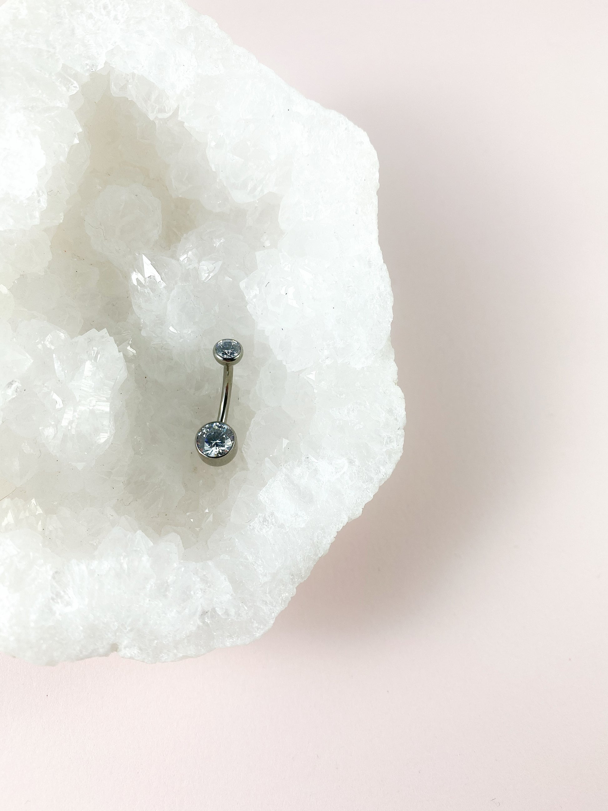 Perfect Image Industrial Strength Body Jewelry Bezel Navel Barbell